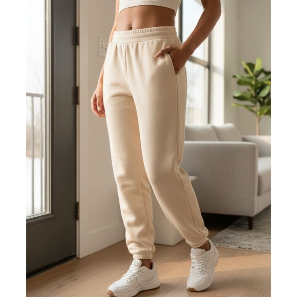 Mondetta XL Women Fleece Jogger Pants Leisure Elastic Waist Sweatpant Loungewear - Picture 10 of 10
